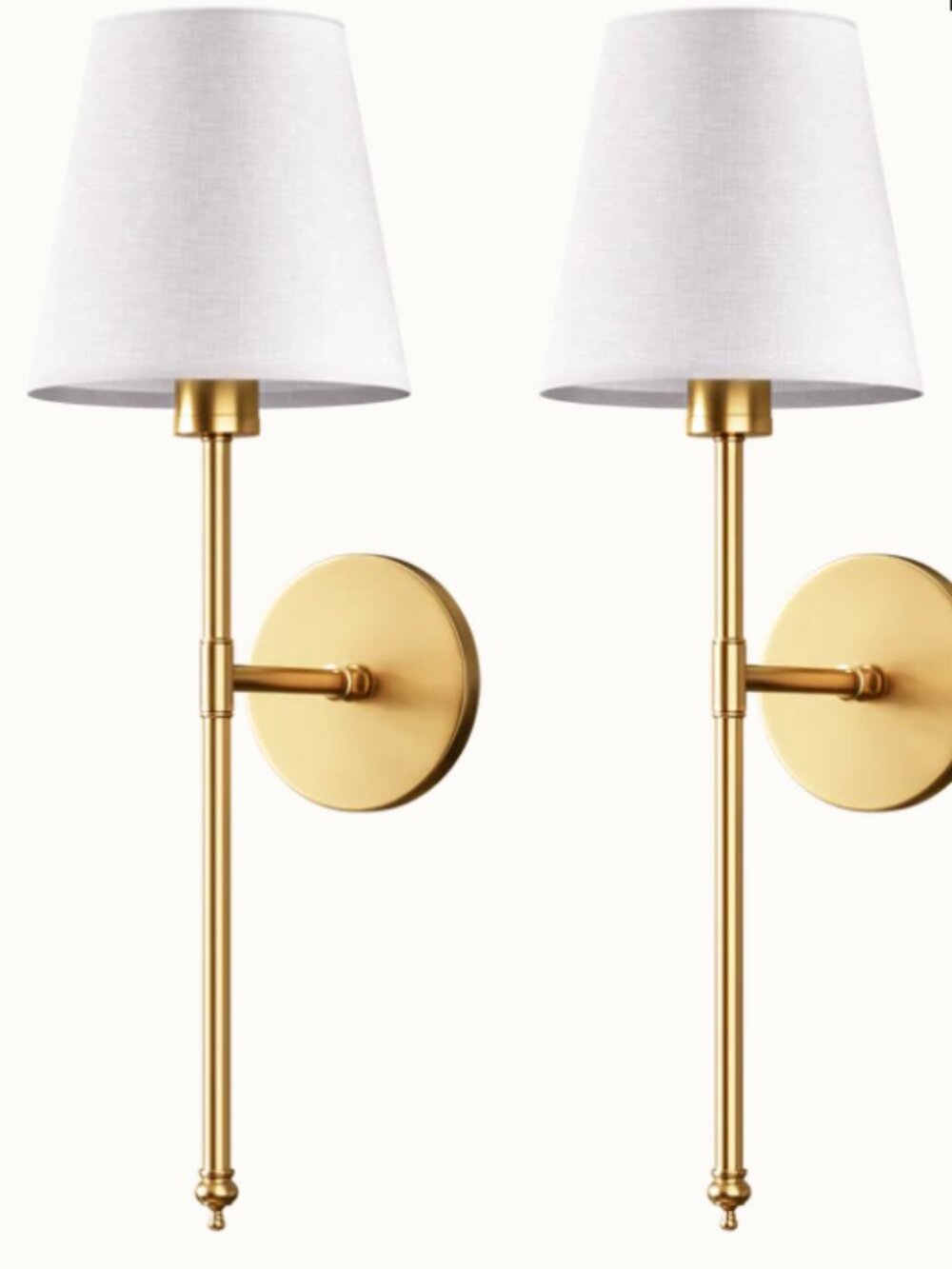 NIB Pridola Wireless Wall Sconce, Gold, x2